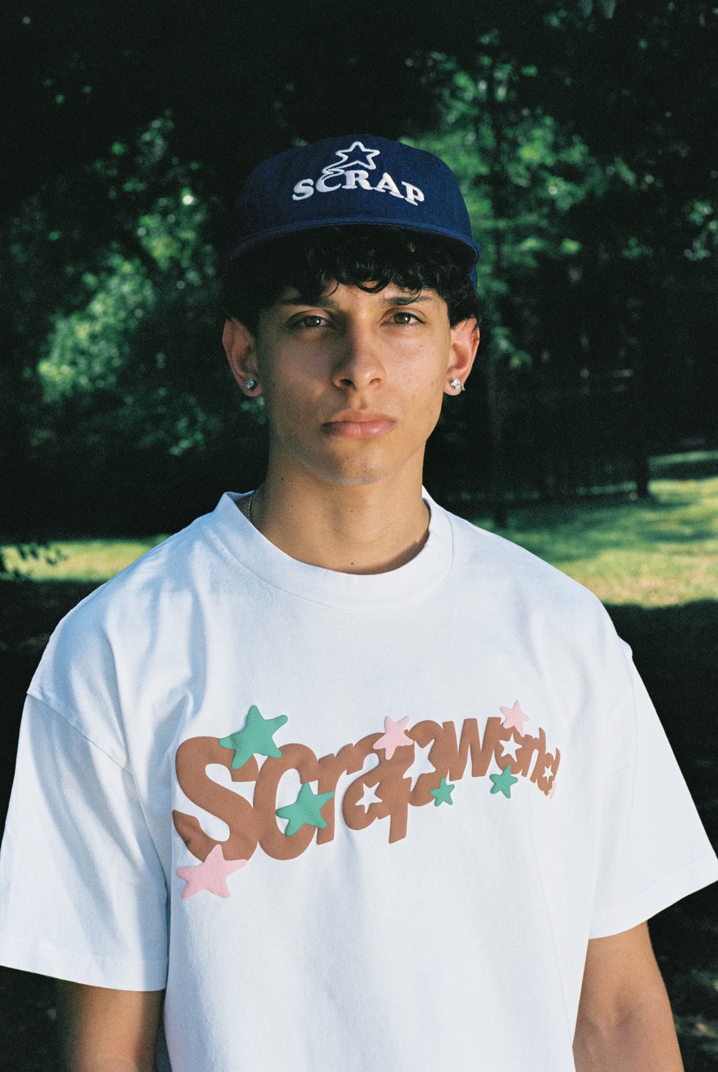 SCRAP SMOKE SNAPBACK CAP NAVY